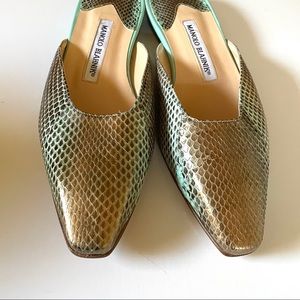 NWOB MANOLO BLAHNICK | Mermaid Mules 8.5